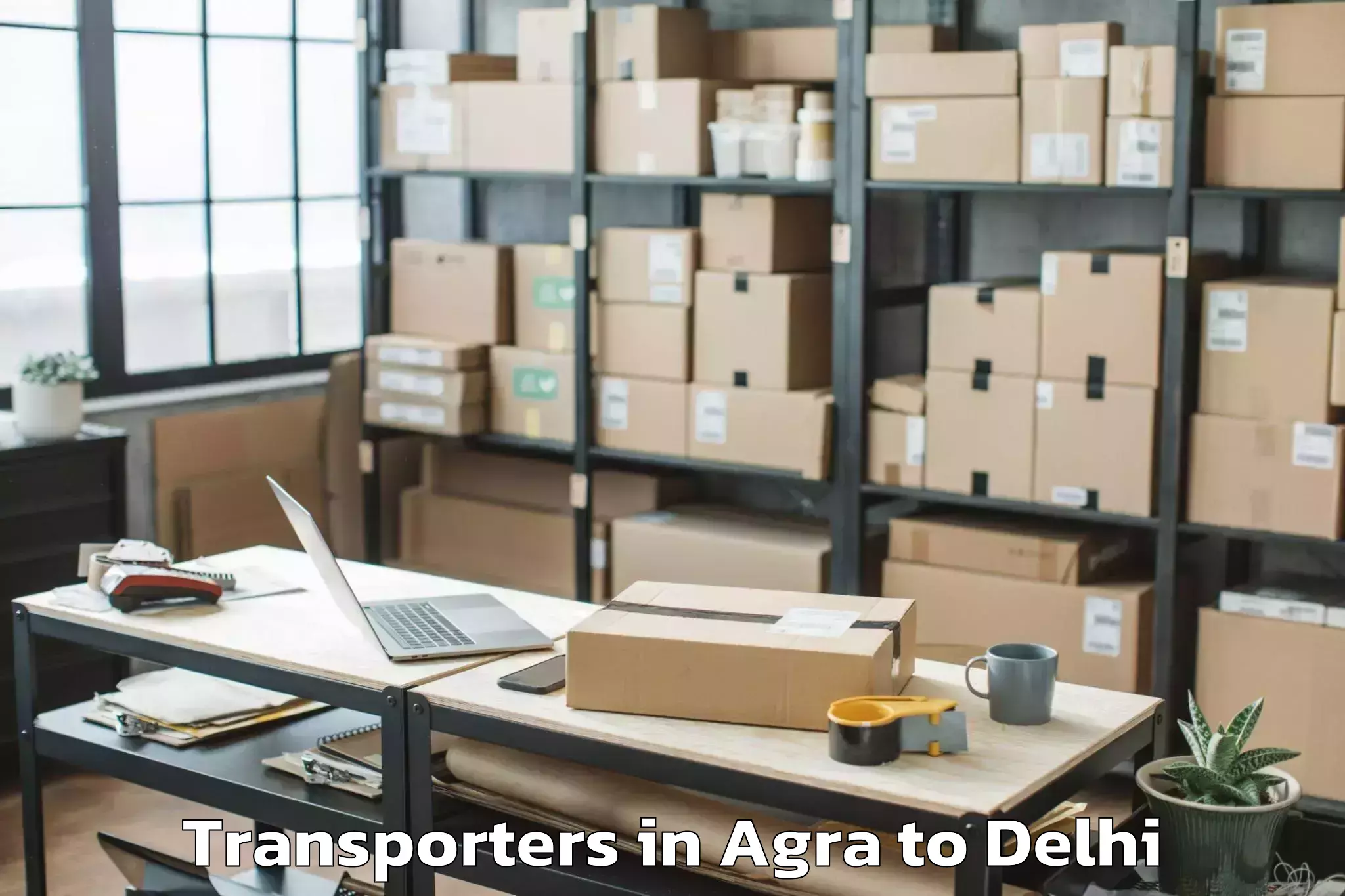 Book Agra to Flatted Factory Complex Okhla Transporters Online